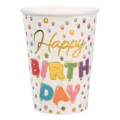 Pappersmuggar Happy Birthday - 10-pack