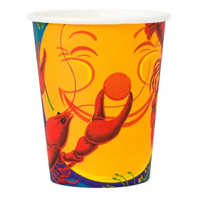 Pappersmuggar Kräftskiva Måne - 8-pack