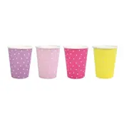 Pappersmuggar Prickig Rosa/Lila/Gul - 8-pack