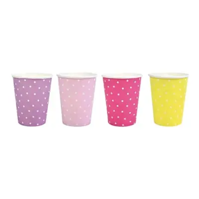 Pappersmuggar Prickig Rosa/Lila/Gul - 8-pack