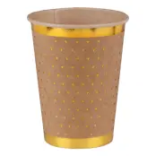 Pappersmuggar Prickiga Brun/Guld - 10-pack