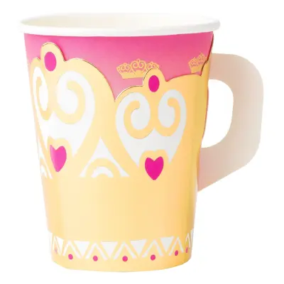 Pappersmuggar Prinsesskrona Rosa - 8-pack