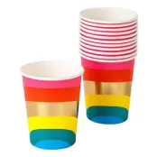 Pappersmuggar Rainbow Happy Birthday - 8-pack