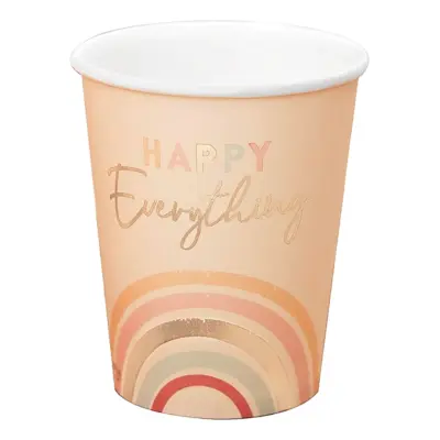 Pappersmuggar Regnbåge Happy Everything - 8-pack