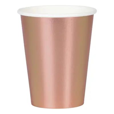 Pappersmuggar Roséguld Metallic - 8-pack