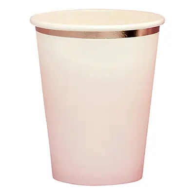 Pappersmuggar Roséguld/Rosa Ombre - 8-pack