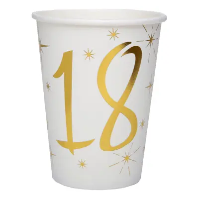 Pappersmuggar Siffra Guld/Vit - Siffra 18