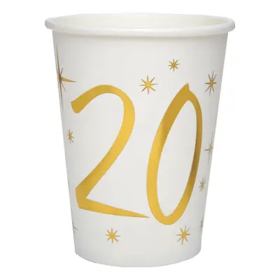 Pappersmuggar Siffra Guld/Vit - Siffra 20