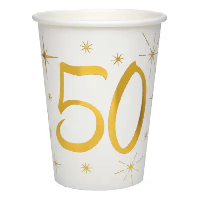 Pappersmuggar Siffra Guld/Vit - Siffra 50