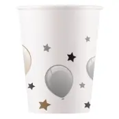Pappersmuggar Stjärnor&Ballonger - 8-pack