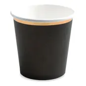 Pappersmuggar Svart med Guldrand - 6-pack