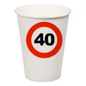 Pappersmuggar Trafikskylt 40 - 8-pack