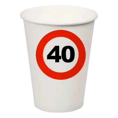 Pappersmuggar Trafikskylt 40 - 8-pack