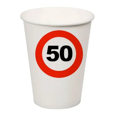 Pappersmuggar Trafikskylt 50 - 8-pack