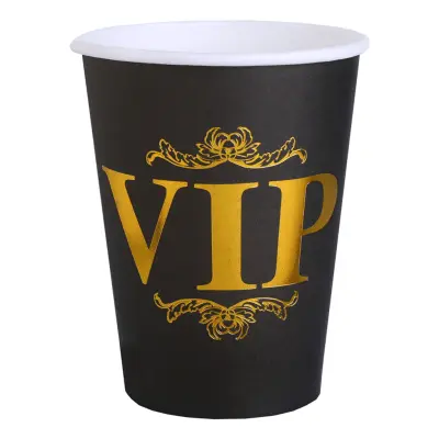 Pappersmuggar VIP Svart/Guld - 10-pack