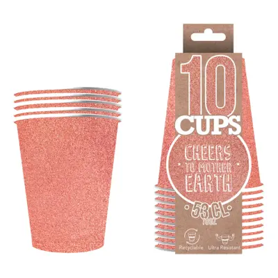 Party Cups Papper Roséguld - 10-pack