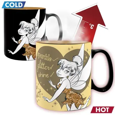 Peter Pan - Anime Mugg - Tinker Bell Sparkle - Tasse mit Thermoeffekt - för  flerfärgad