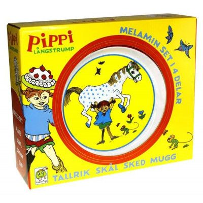 Pippi Melamin Barnservis Gift Box