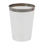 Plastmugg med Silverkant - 8-pack
