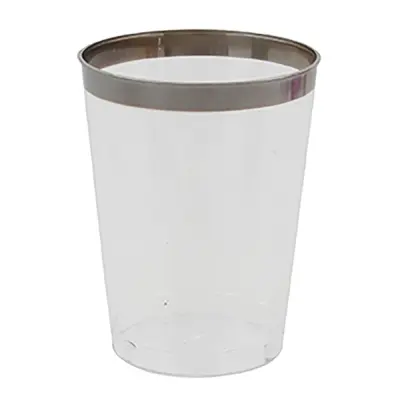 Plastmugg med Silverkant - 8-pack