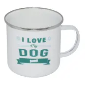 Retromugg med Text - I Love My Dog