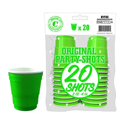 Shotglas Grön - 20-pack