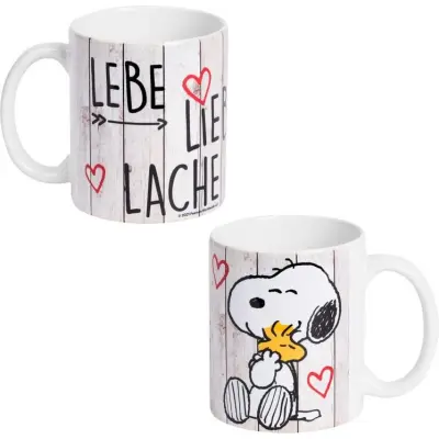 Snobben - Anime Mugg - Lebe, Liebe, Lache! - för  vit/multifärgad