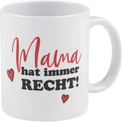 Snobben - Anime Mugg - Mama hat immer Recht! - för  vit/svart/röd