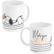 Snobben - Anime Mugg - Morgenmuffel - för vit/multifärgad
