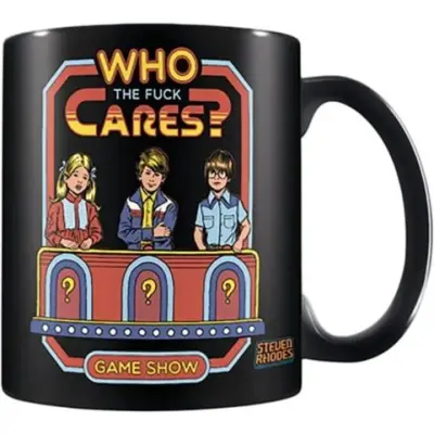 Steven Rhodes - Fun Mugg - Who Cares - för  flerfärgad