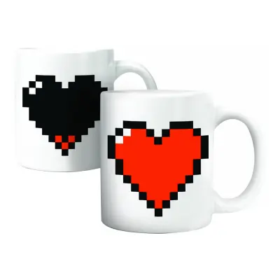 Värmekänslig Mugg med Pixelhjärta