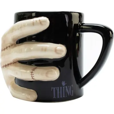 Wednesday - Gothic Mugg - Eiskaltes Händchen 3D Tasse - för  svart/beige