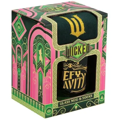 Wicked Mugg-set - Geschenkbox - Glasbecher plus Socken - Elphaba - Defy Gravity - för None - flerfärgad