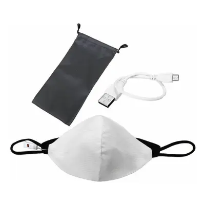 Fiberoptisk LED Munskydd - Vit