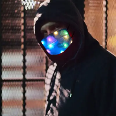 Flerfärgad LED Munskydd - One size