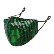 Paljettmunskydd - Grön