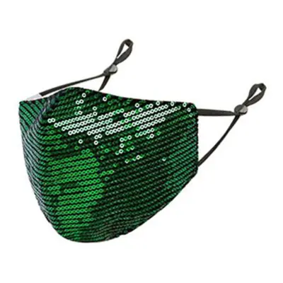 Paljettmunskydd - Grön