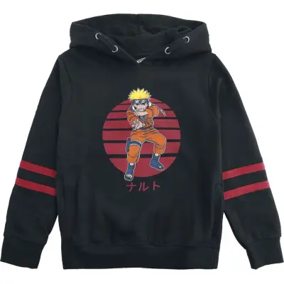 Naruto - Anime Luvtröja - Barn - Sun Naruto - 116 128 - för barn - svart
