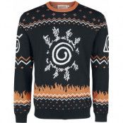 Naruto - Anime Stickad jumper - Sign - S M - för Herr - svart