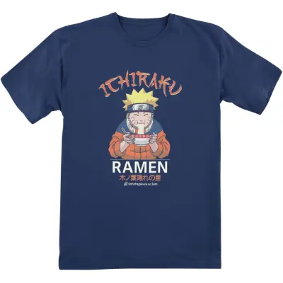 Naruto - Anime T-shirt - Barn - Ichiraku Ramen - 140 - för barn - marinblå