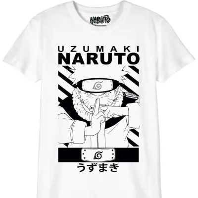 Naruto - Anime T-shirt - Barn - Uzumaki - 176 - för barn - vit