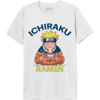 Naruto - Anime T-shirt - Ichiraku Ramen - S XXL - för Herr - vit