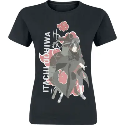 Naruto - Anime T-shirt - Itachi Akatsuki - S - för Dam - svart