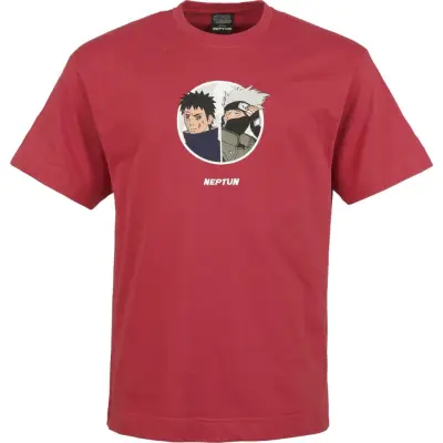 Naruto - Anime Oversize T-shirt - Kakashi and Obito - Oversize - L XL - för Herr - röd