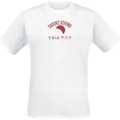 Naruto - Anime T-shirt - Sasuke Uchiwa - Attack - S XL - för Herr - vit