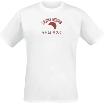 Naruto - Anime T-shirt - Sasuke Uchiwa - Attack - S XL - för Herr - vit