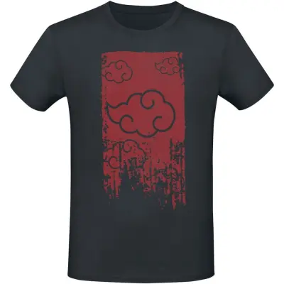 Naruto - Anime T-shirt - Shippuden - Akatsuki - S XXL - för Herr - svart