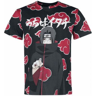 Naruto - Anime T-shirt - Shippuden - Itachi Clouds - M XL - för Herr - flerfärgad