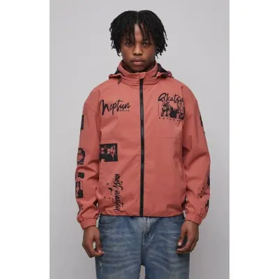 Naruto - Anime Vindjacka - Shippuden - M XL - för Herr - röd