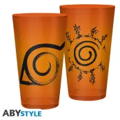 NARUTO SHIPPUDEN Large Glass 400ml - Konoha & Seal